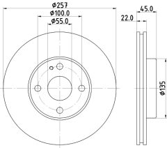 HELLA 8DD 355 103-181 — Тормозной диск