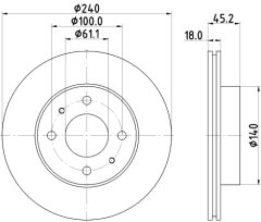 HELLA 8DD 355 129-971 — Тормозной диск