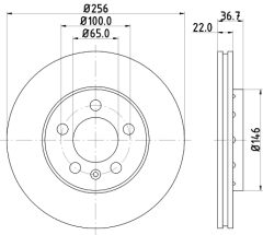 HELLA 8DD 355 123-821 — Тормозной диск