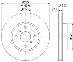 HELLA 8DD 355 113-581 — Тормозной диск
