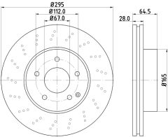 HELLA 8DD 355 114-391 — Тормозной диск