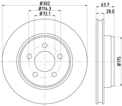 HELLA 8DD 355 119-241 — Тормозной диск