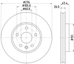 HELLA 8DD 355 122-841 — Тормозной диск