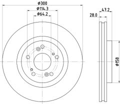 HELLA 8DD 355 126-791 — Тормозной диск