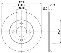 HELLA 8DD 355 134-311 — Тормозной диск