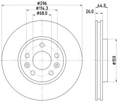 HELLA 8DD 355 131-871 — Тормозной диск