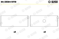 GLYCO 01-3584 STD — Шатунный вкладыш
