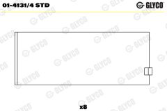 GLYCO 01-4131/4 STD — Шатунный вкладыш