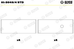 GLYCO 01-5049/4 STD — Шатунный вкладыш