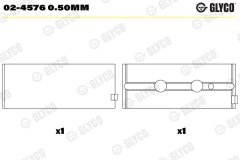 GLYCO 02-4576 0.50mm — Cuzinet arbore cotit