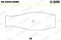 GLYCO 55-4058 SEMI — Втулка верхней головки шатуна
