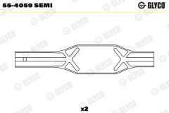 GLYCO 55-4059 SEMI — Втулка верхней головки шатуна