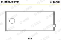 GLYCO 71-3613/6 STD — Шатунный вкладыш