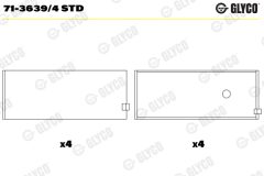 GLYCO 71-3639/4 STD — Шатунный вкладыш