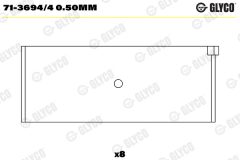 GLYCO 71-3694/4 0.50mm — Cuzinet bielă