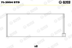 GLYCO 71-3994 STD — Шатунный вкладыш