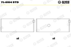 GLYCO 71-4104 STD — Шатунный вкладыш