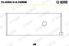 GLYCO 71-4194/4 0.75mm — Шатунный вкладыш
