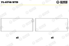 GLYCO 71-4716 STD — Шатунный вкладыш