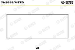 GLYCO 71-5053/4 STD — Шатунный вкладыш