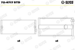 GLYCO 72-4717 STD — Коренной вкладыш