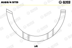 GLYCO A169/4 STD — Șaibă distanțieră arbore cotit