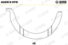 GLYCO A295/2 STD — Șaibă distanțieră arbore cotit