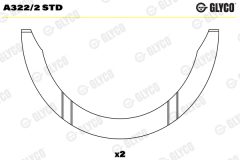 GLYCO A322/2 STD — Șaibă distanțieră arbore cotit