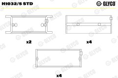 GLYCO H1032/5 STD — Коренной вкладыш