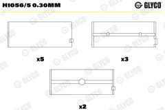 GLYCO H1056/5 0.30mm — Коренной вкладыш