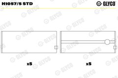 GLYCO H1057/5 STD — Коренной вкладыш