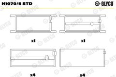 GLYCO H1070/5 STD — Коренной вкладыш