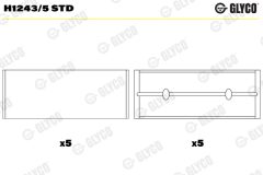 GLYCO H1243/5 STD — Коренной вкладыш