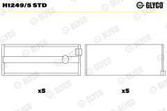 GLYCO H1249/5 STD — Коренной вкладыш