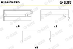 GLYCO H1341/5 STD — Коренной вкладыш