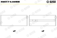 GLYCO H997/7 0.50mm — Коренной вкладыш