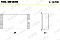 GLYCO N110/5N SEMI — Cuzinet ax cu came