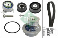 INA 530 0078 30 — Kit distribuție cu pompă de apă