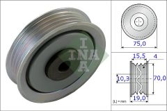 INA 531 0845 10 — Натяжной ролик поликлинового ремня