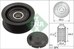 INA 532 0160 10 — Обводной ролик поликлинового ремня
