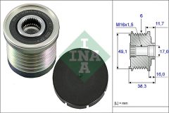 INA 535 0030 10 — Обгонная муфта шкива генератора