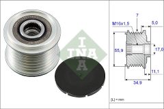 INA 535 0083 10 — Обгонная муфта шкива генератора
