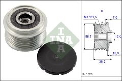 INA 535 0098 10 — Fulie cu roată liberă alternator