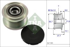 INA 535 0128 10 — Обгонная муфта шкива генератора
