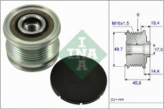 INA 535 0168 10 — Fulie cu roată liberă alternator