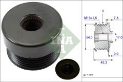 INA 535 0172 10 — Обгонная муфта шкива генератора