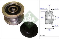 INA 535 0202 10 — Fulie cu roată liberă alternator