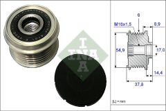 INA 535 0217 10 — Fulie cu roată liberă alternator