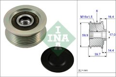 INA 535 0241 10 — Fulie cu roată liberă alternator