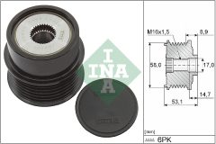 INA 535 0326 10 — Fulie cu roată liberă alternator